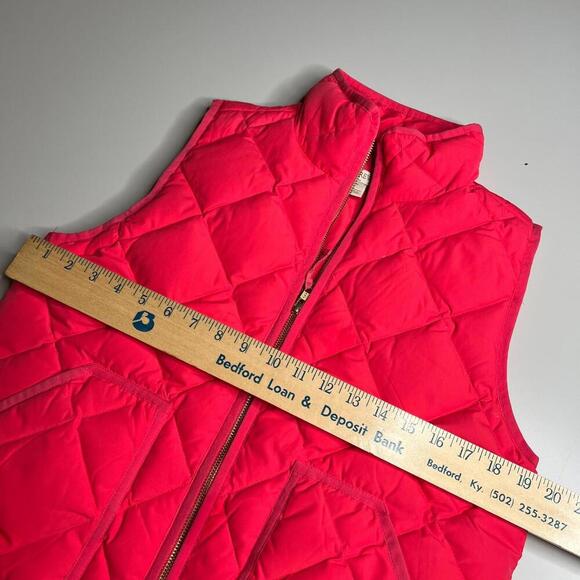 J.Crew Women’s Puffer Vest Pink 60% Down Feather Fill Quilted Medium M - Picture 4 of 9